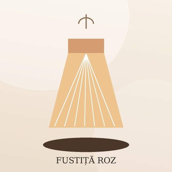 Fustiță roz pudrat